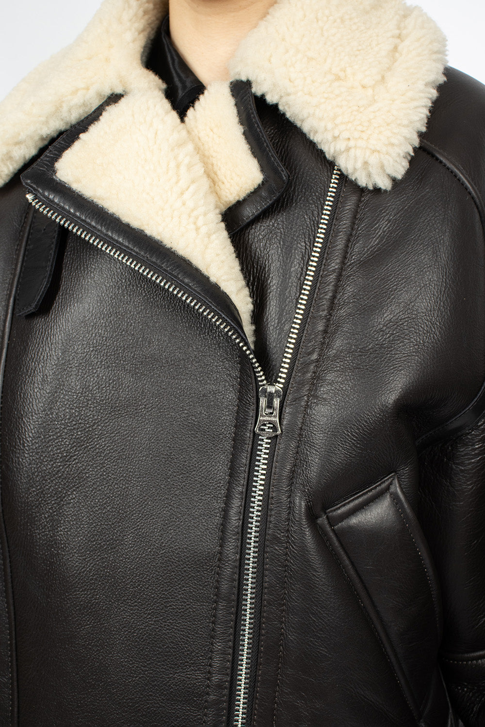 Shearling Jacket Dark Brown