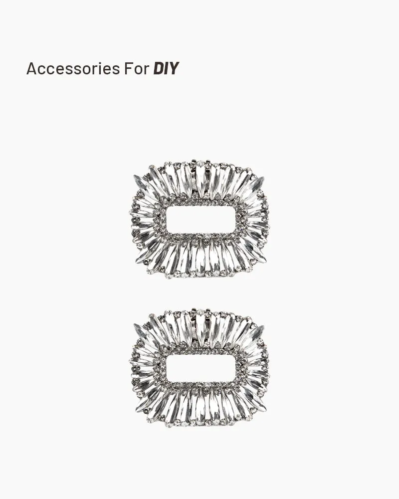 Sliver Oval Diamond Buckle