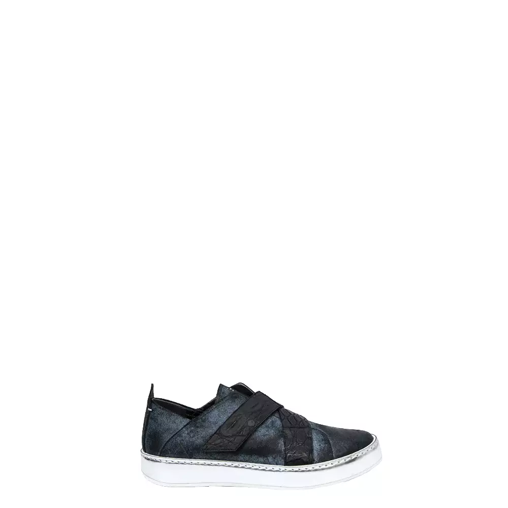 Sneaker Metal Davè Crocodile Black