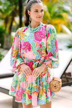 So Much Love Green Floral Dress