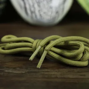 Solid Rope Light Green Shoelaces with Light Green Aglets | 120cm Capswag