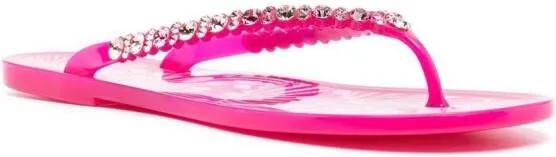 Sophia Webster Esme crystal-embellished flip flops Pink