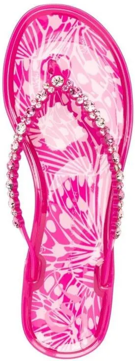 Sophia Webster Esme crystal-embellished flip flops Pink