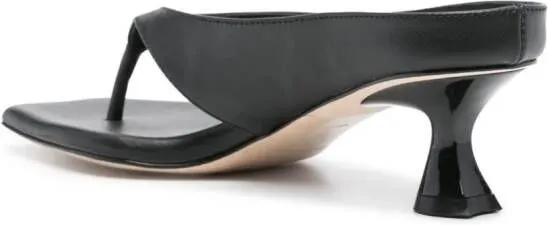 Studio Amelia Angela 50mm leather flip flops Black