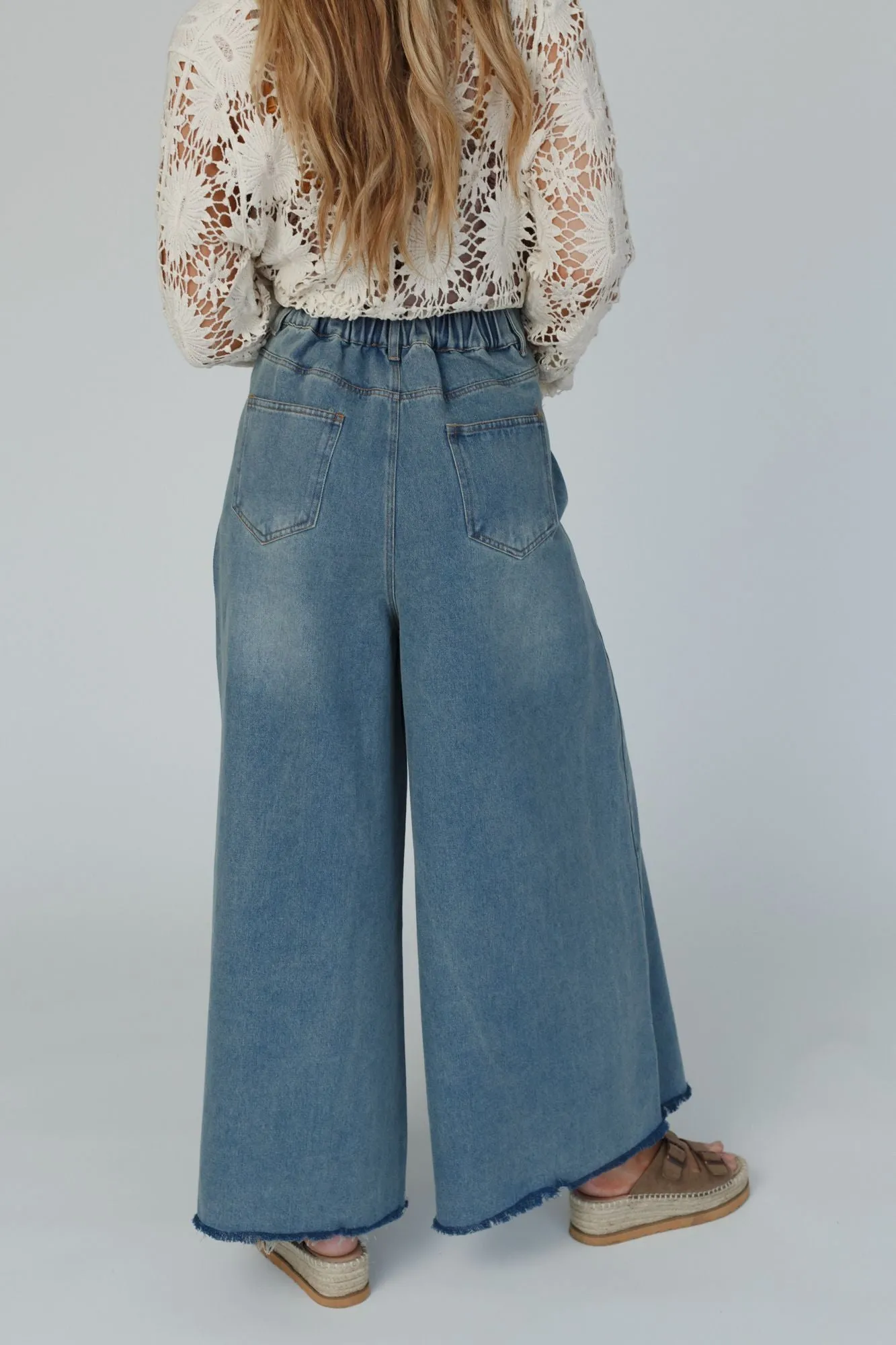 Sway My Way Super Wide Leg Pant - Light Denim