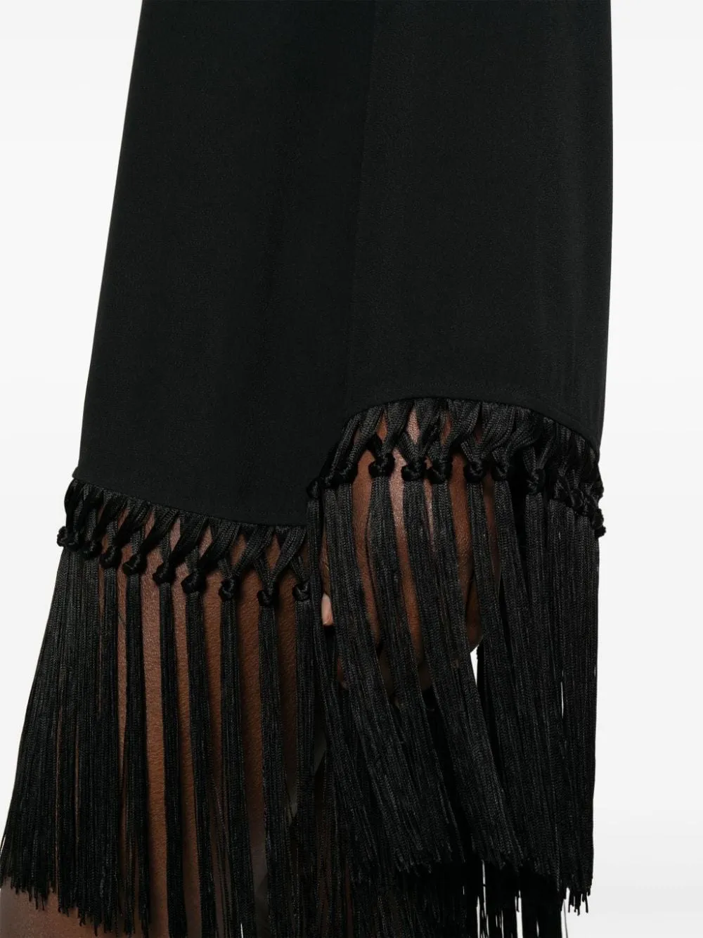 Taller Marmo Main    Taller Marmo Main Claudia Fringed Crêpe Mini Dress