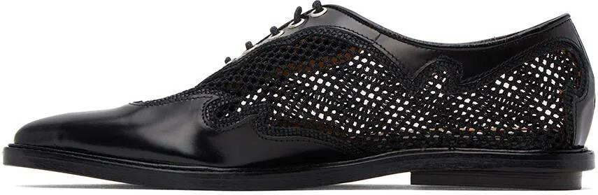 Toga Pulla Black Lace-Up Oxfords