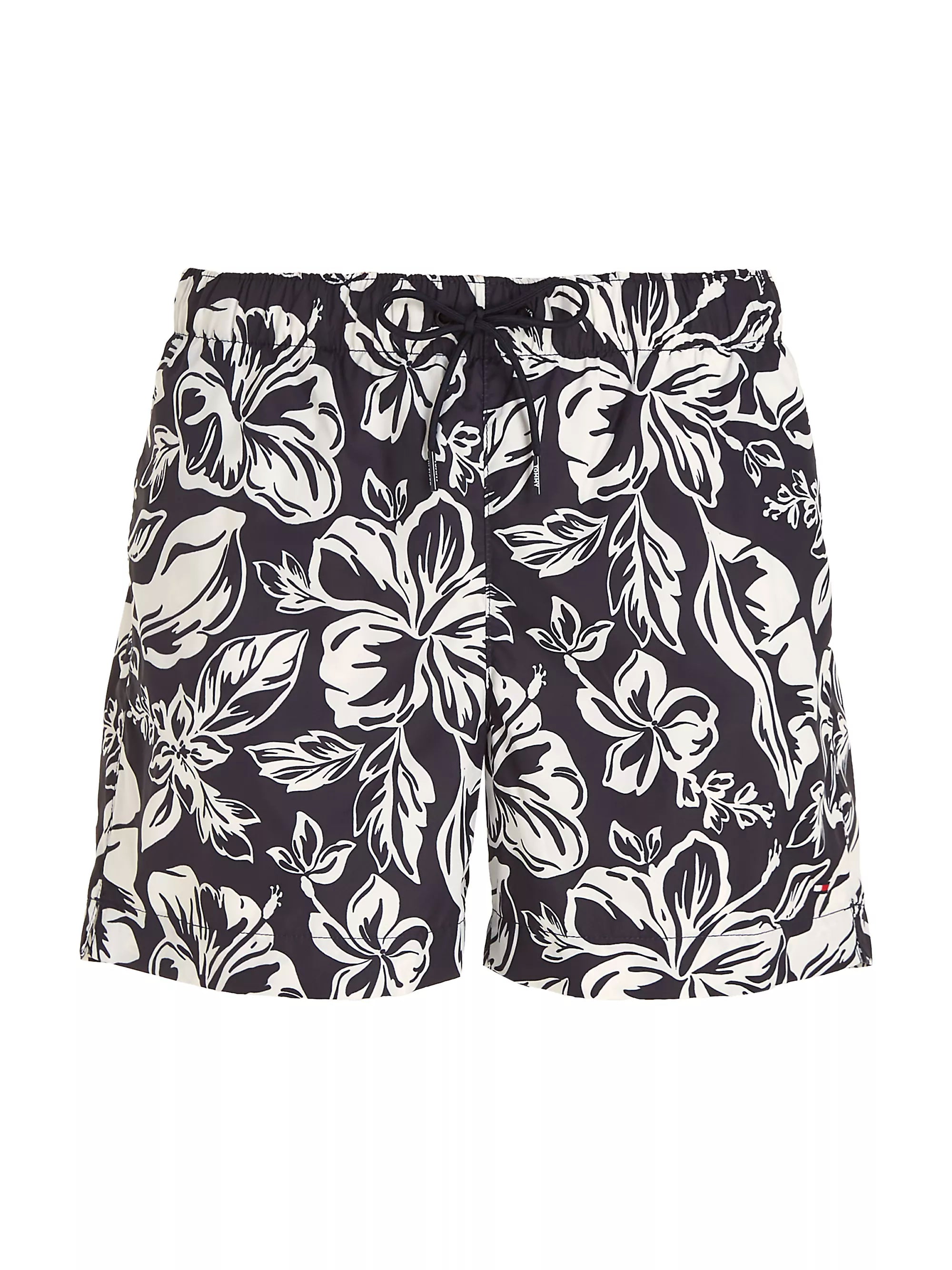 Tommy Hilfiger Mens Floral Print Mid Length Swim Shorts