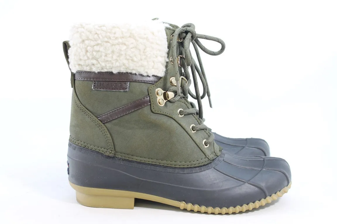 Tommy Hilfiger Rian Women's Green Boots 9M(ZAP19523)