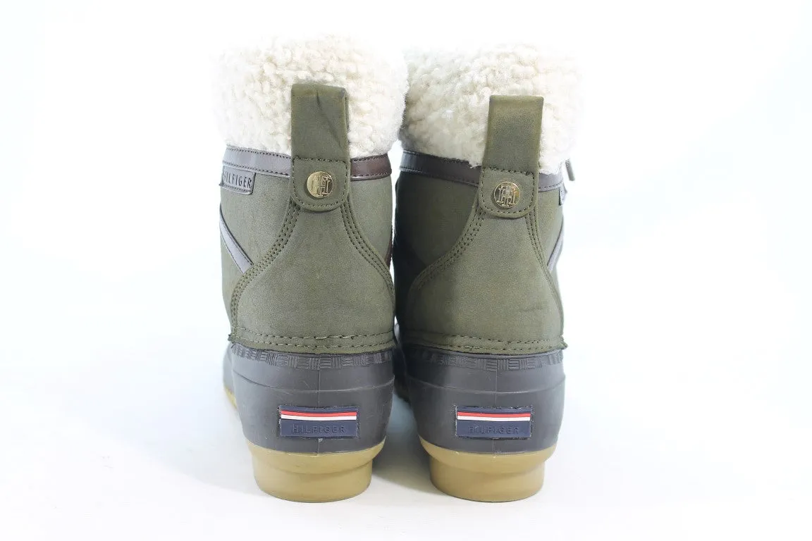 Tommy Hilfiger Rian Women's Green Boots 9M(ZAP19523)