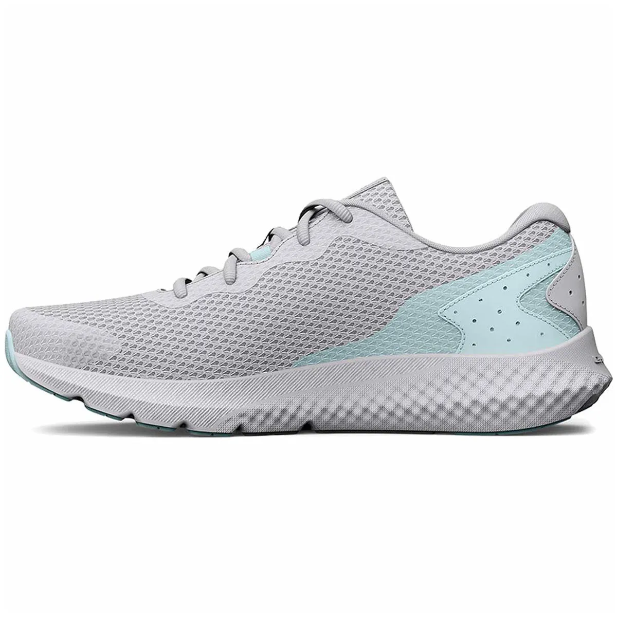 Under Armour Charged Rogue 3 Running Shoes - Womens - Halo Grey/Fuse Teal/White