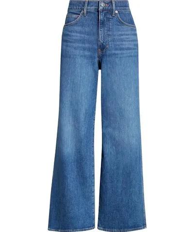 Veronica Beard Women's Taylor Cropped High-Rise Wide Leg Jean