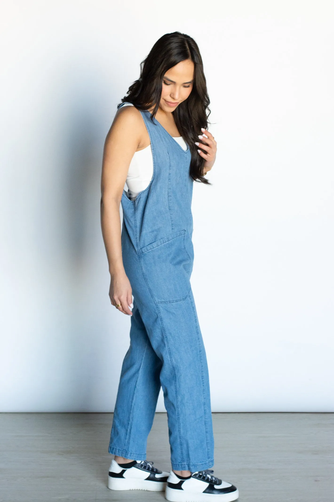 Versatile Vibes Relaxed Fit Denim Jumpsuit