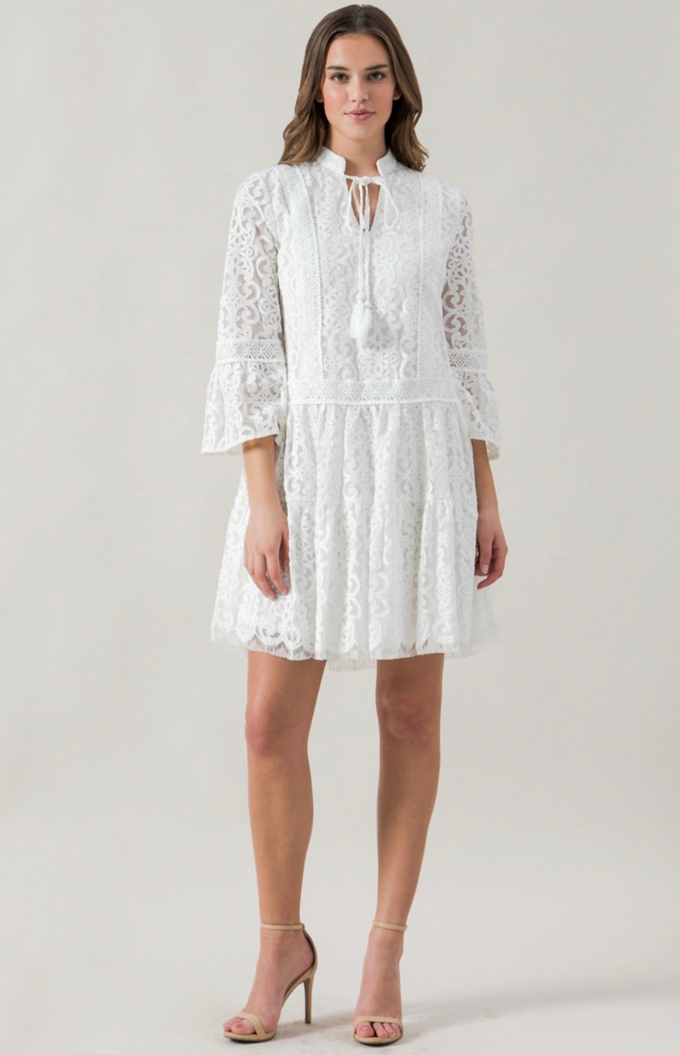 White Lace Babydoll Dress