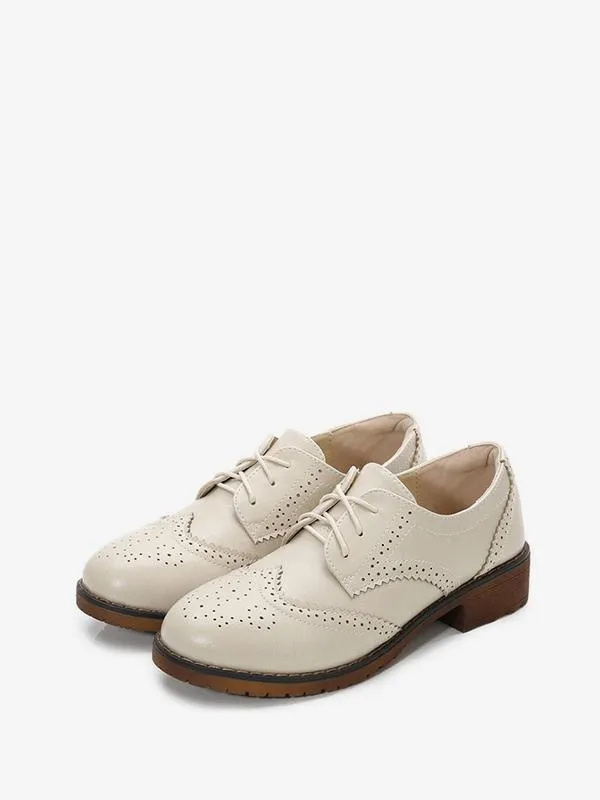 Women's Lace Up Brogue Wingtips Oxfords