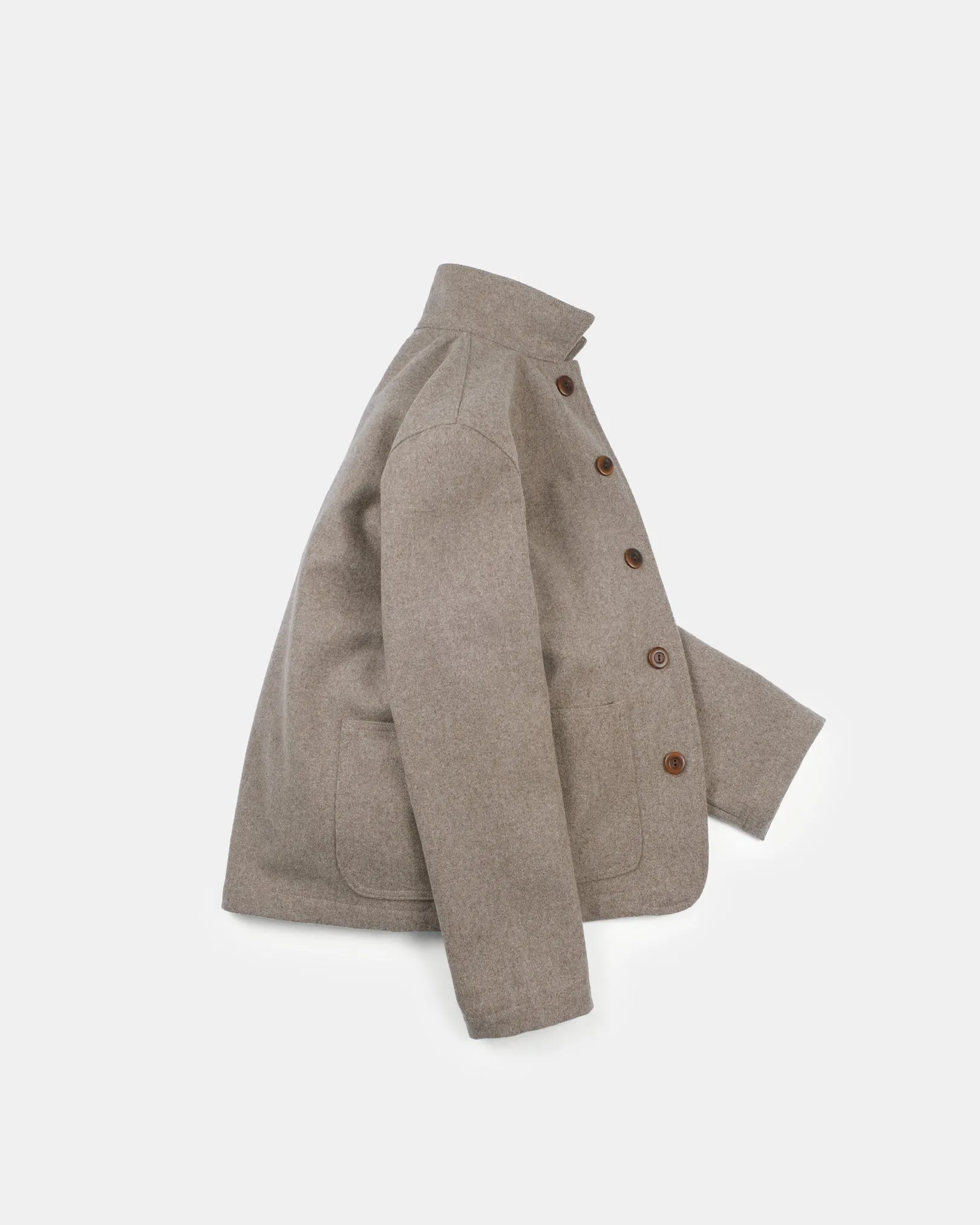 Women's Wool Chore Coat - Oatmeal