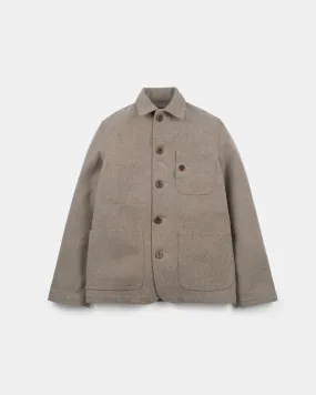 Women's Wool Chore Coat - Oatmeal