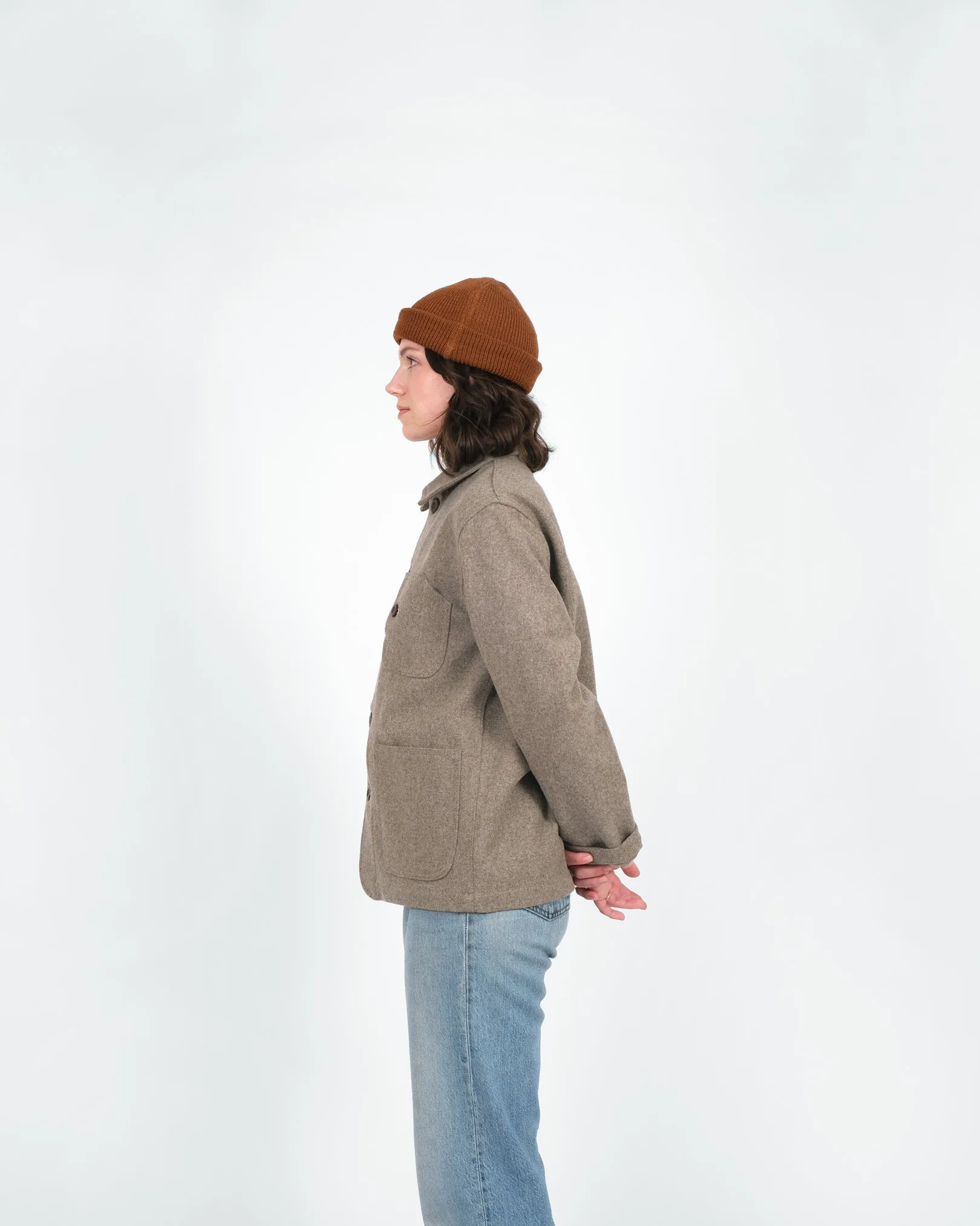 Women's Wool Chore Coat - Oatmeal