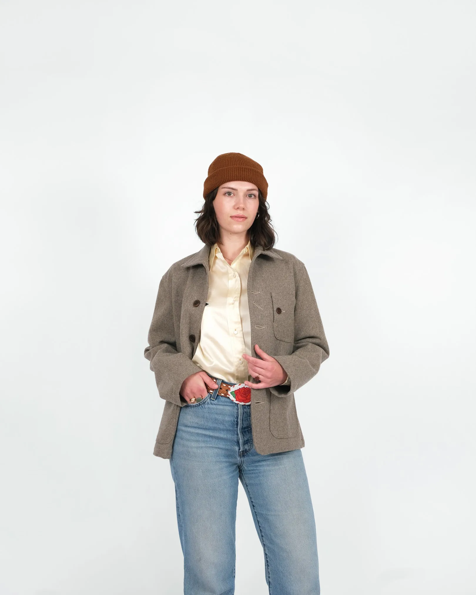 Women's Wool Chore Coat - Oatmeal