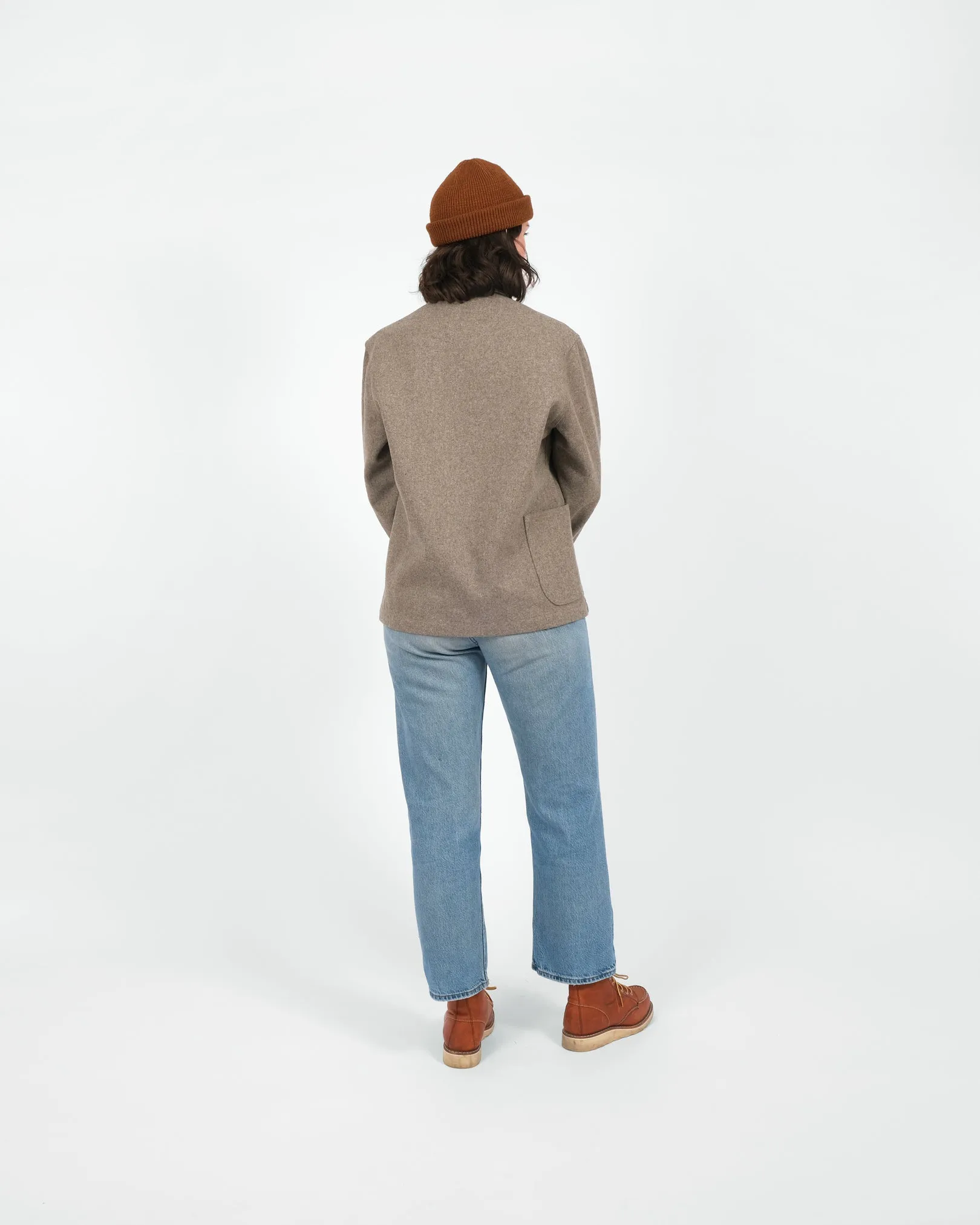 Women's Wool Chore Coat - Oatmeal