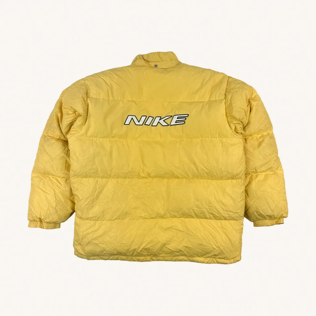 Yellow 90s NIKE Puffer Jacket Coat (L)